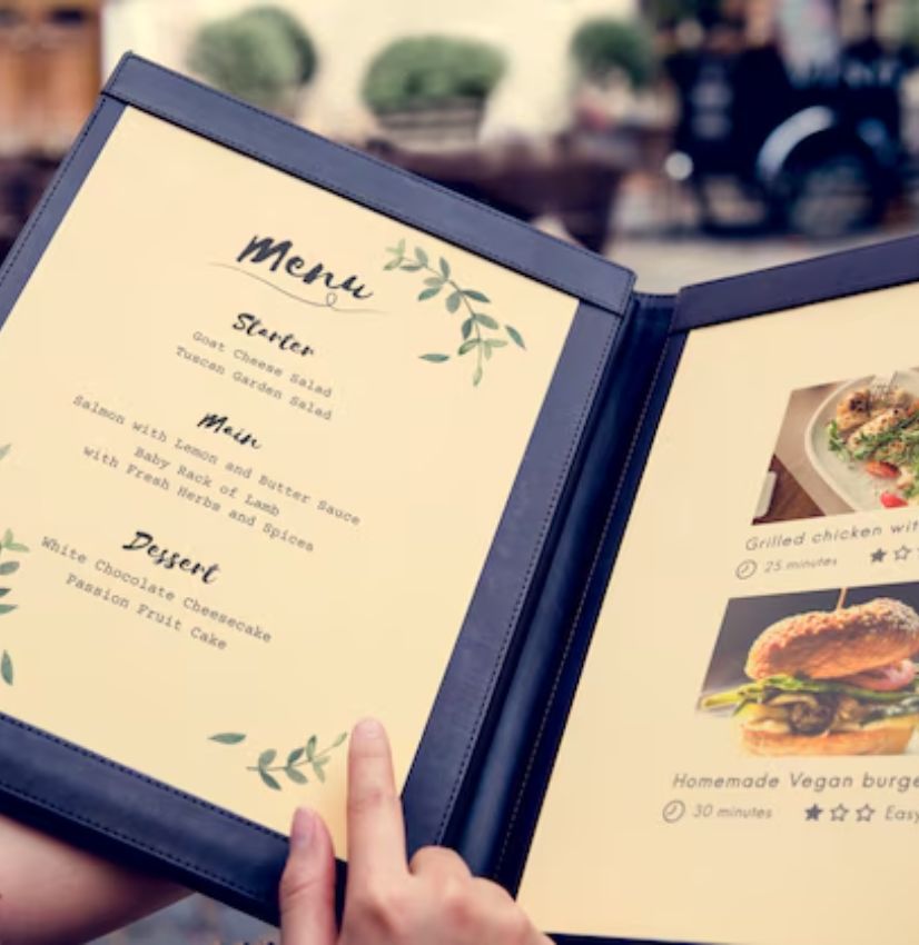 restaurant menu printing