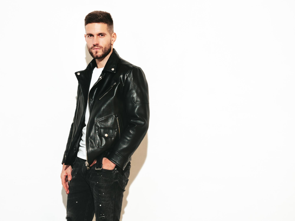 aviator leather jacket mens