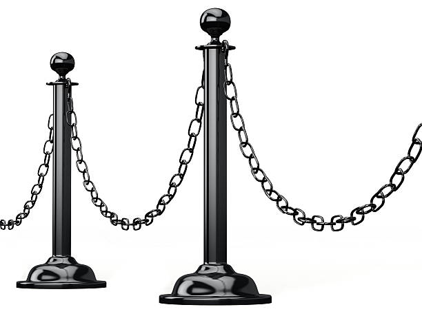 black stanchions