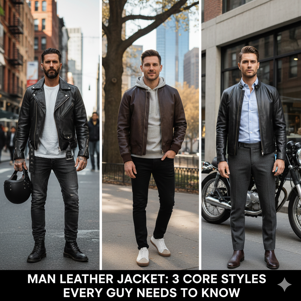 Man Leather Jacket: 3 Core Styles Every Guy Needs to Know