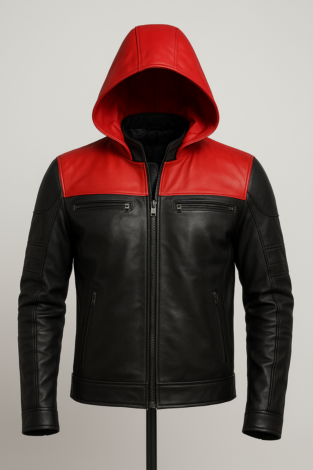 Red Hood Leather Jacket