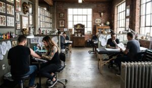 Tattoo consultation at a trusted tattoo studio before inking