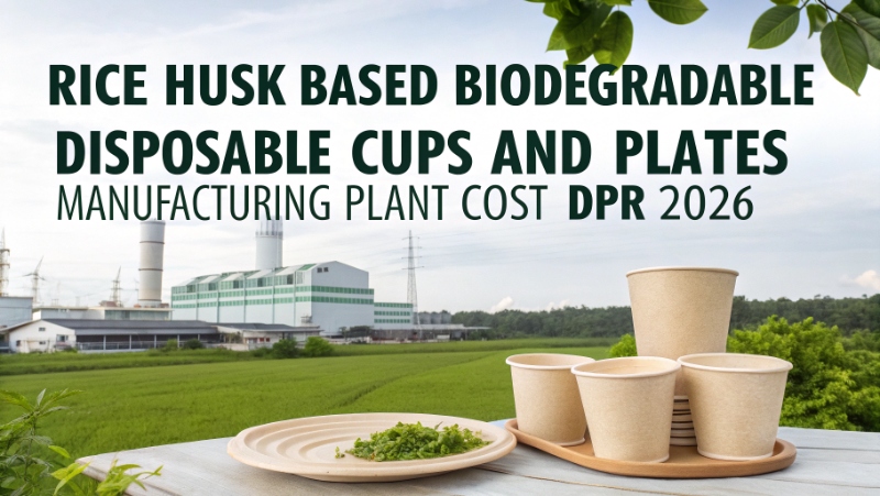 Rice Husk Based Biodegradable Disposable Cups and Plates Manufacturing Plant