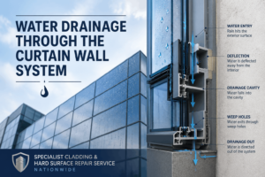 Water Drainage Through the Curtain Wall System
