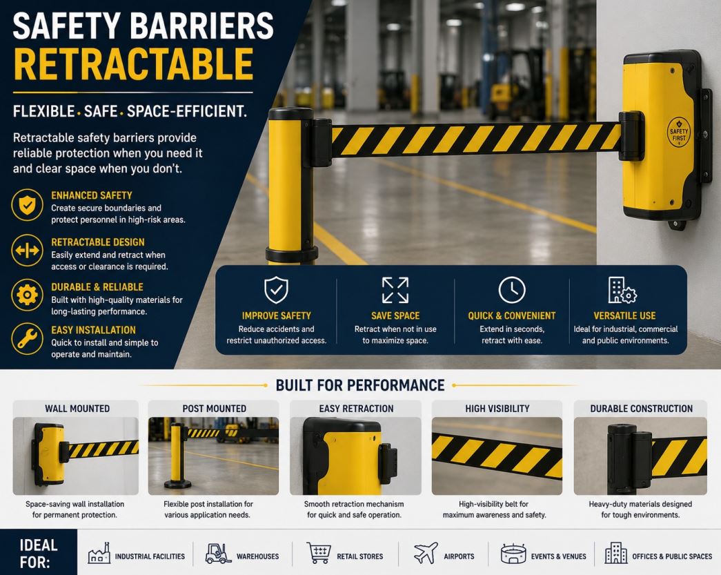 Safety Barriers Retractable